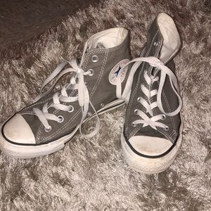 Gray high top converse